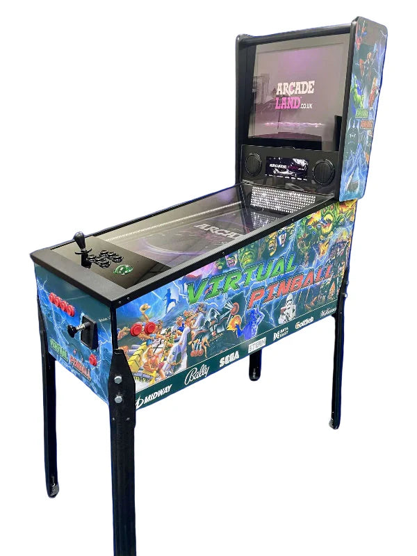 2-IN-1 PINCADE 32″ 2k 3 SCREEN VIRTUAL PINBALL MACHINE WITH ARCADE SYSTEM 2ND RIGHT SIDE