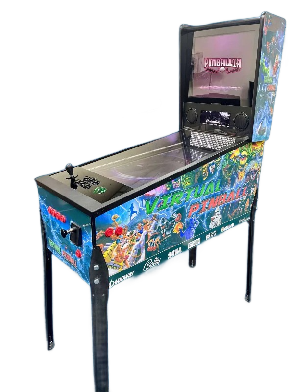 Pinballia 2-in-1 Pincade 32″ 2k 3 Screen Virtual Pinball Machine With Arcade System