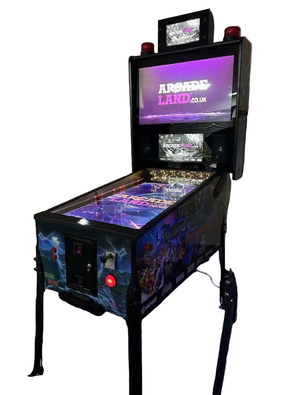 43″ Full Size 4K 144 Hz 4 Screen Virtual Pinball Machine side view
