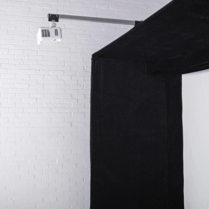 GolfBays LUX Golf Simulator Hitting Enclosure projector side view