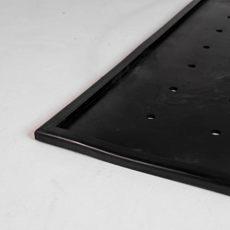 Golf Hitting Mat 129 x 159cm – Single-Handed Combi Mat for Home Golf Simulator black