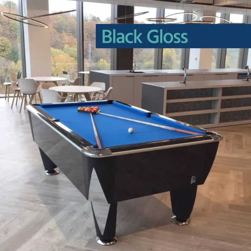 SAM Atlantic Champion Pool Table black gloss and blue